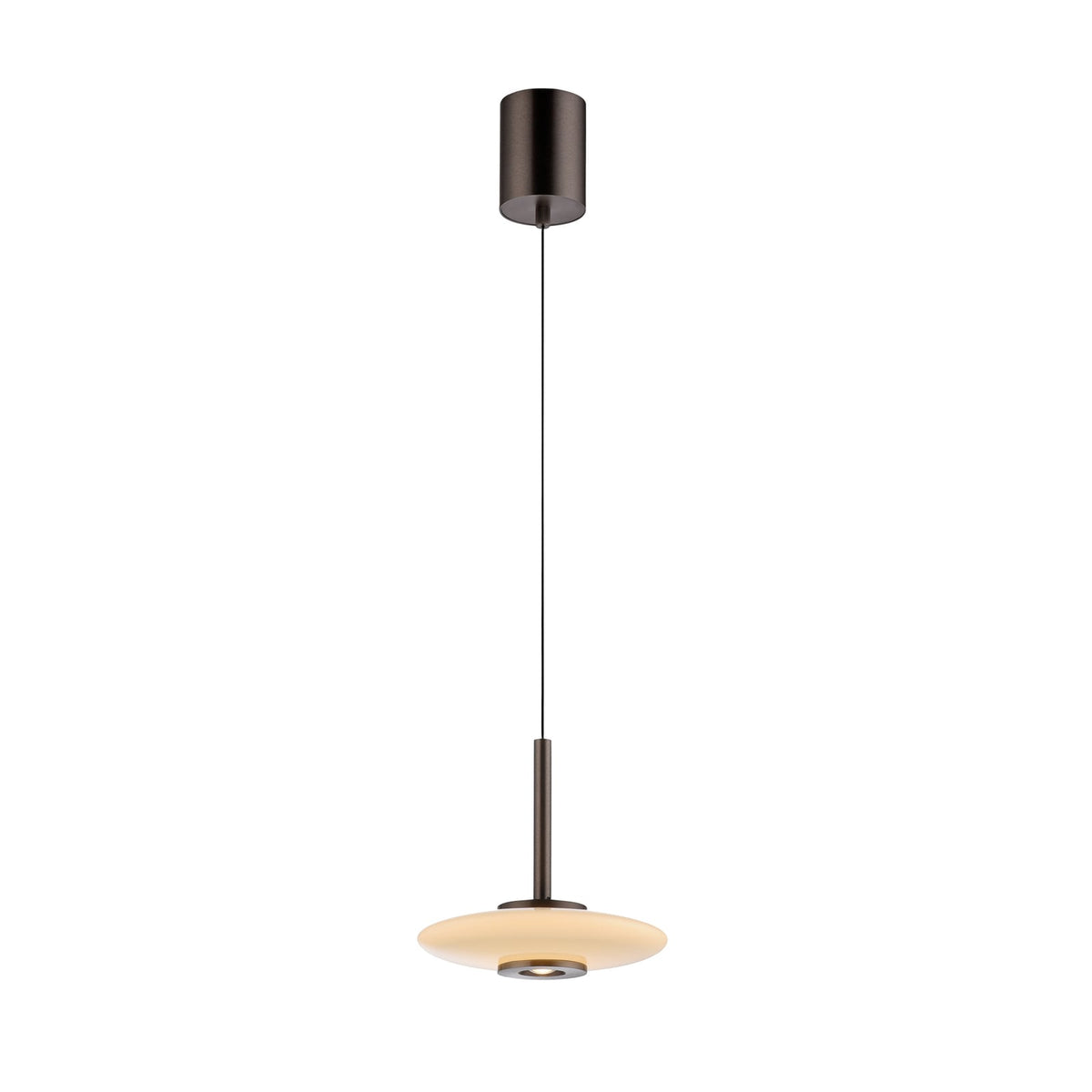 LED pendellampe Vitrum brun opal glass Ø22 cm forfra