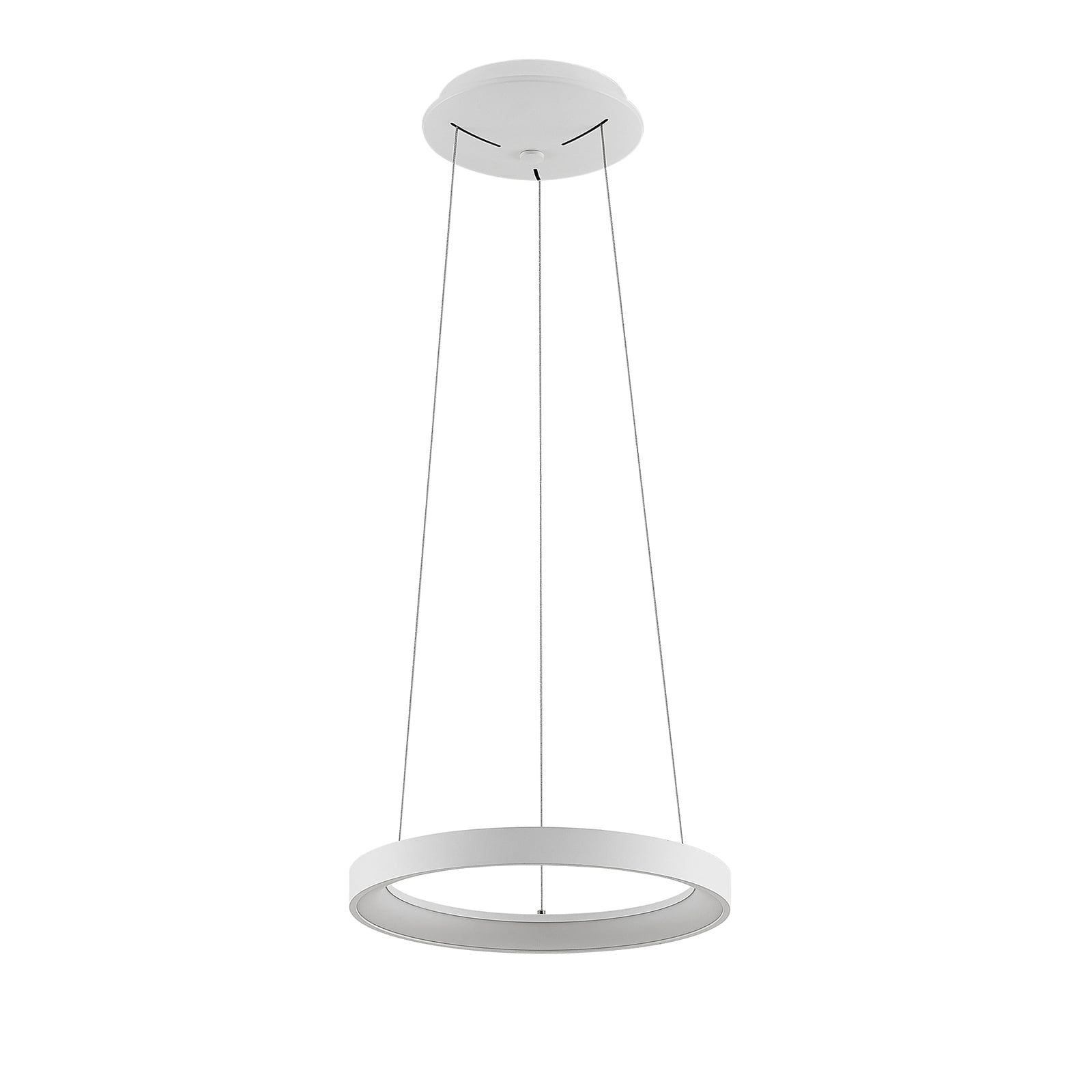 led pendellampe vivy dimbar hvit metall sideprofil