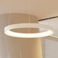 LED pendellampe Vivy hvit metall Ø58 cm forfra