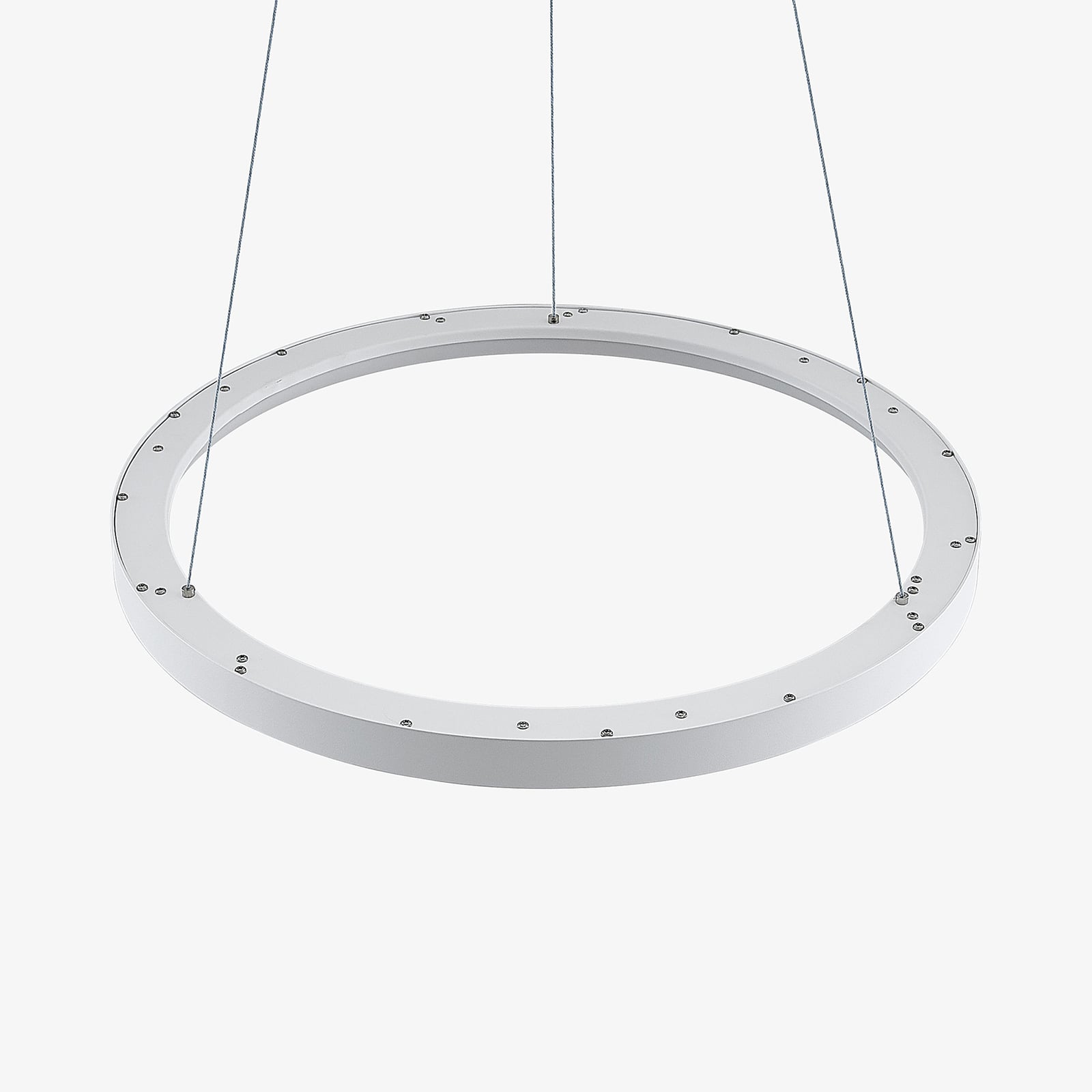 LED pendellampe Vivy hvit metall Ø58 cm lysdetalj