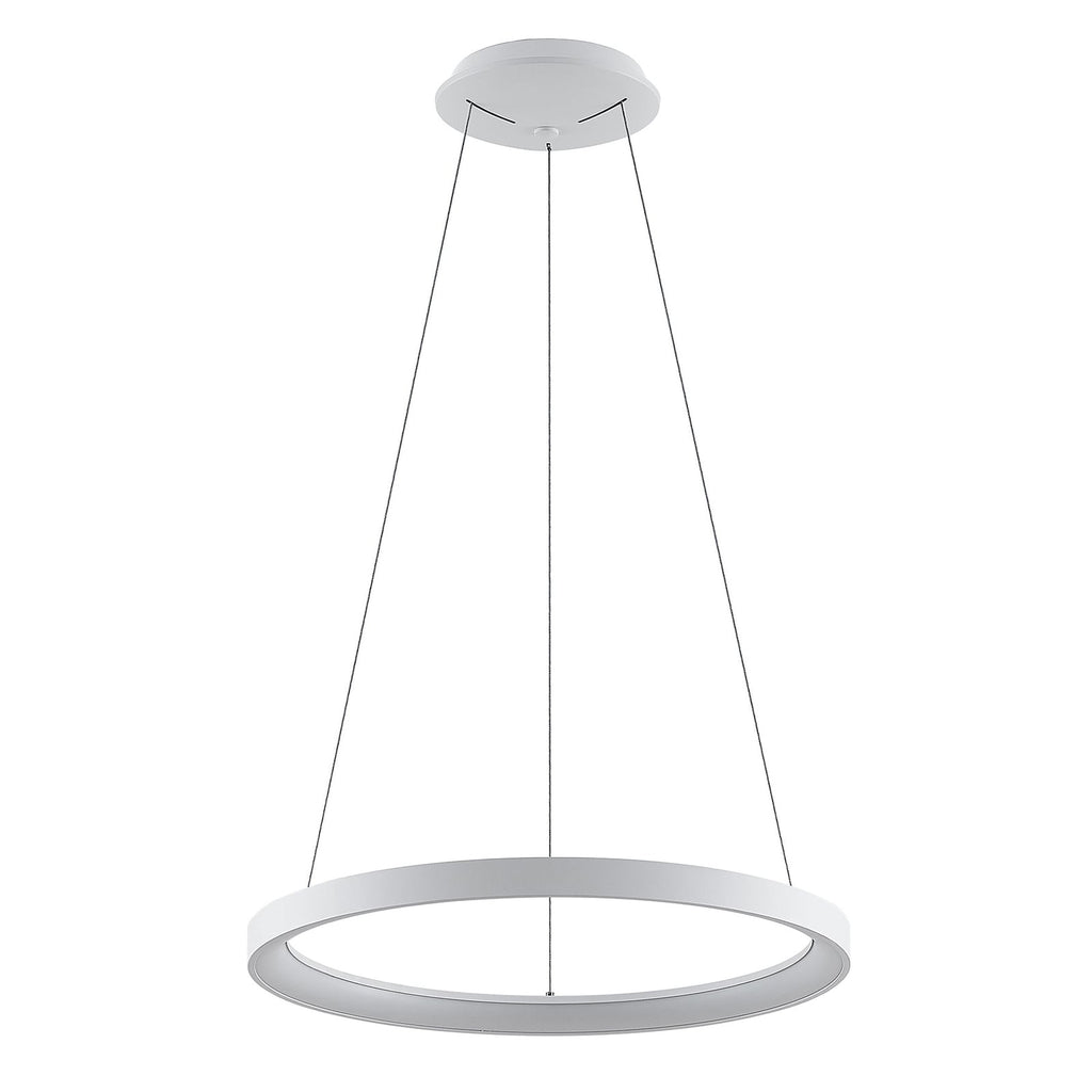 LED pendellampe Vivy hvit metall Ø58 cm montert i rom
