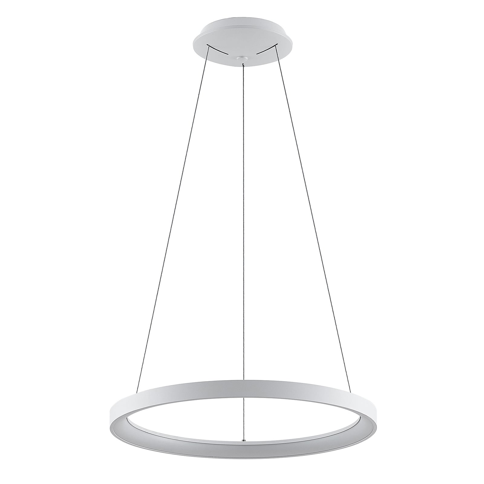 LED pendellampe Vivy hvit metall Ø58 cm montert i rom