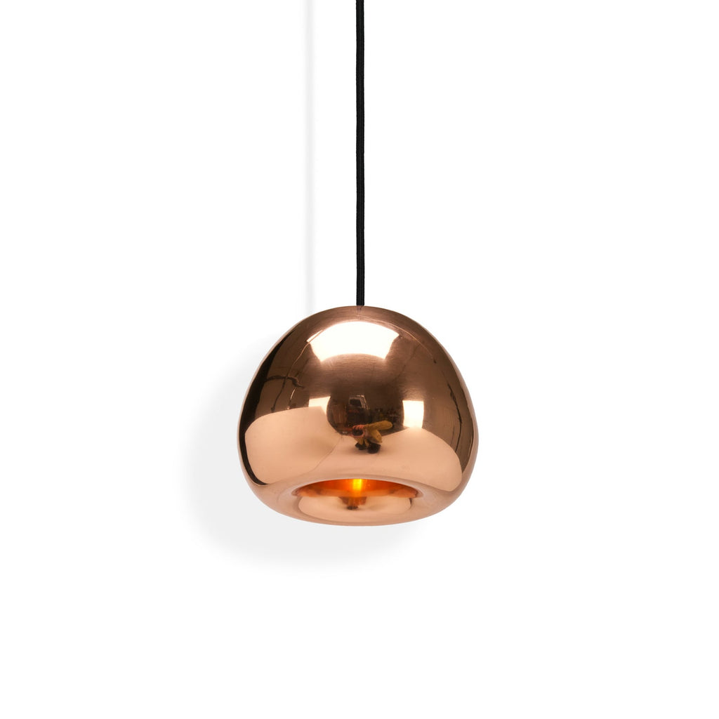 LED pendellampe Void mini dimbar kobber Ø15,5 cm forfra