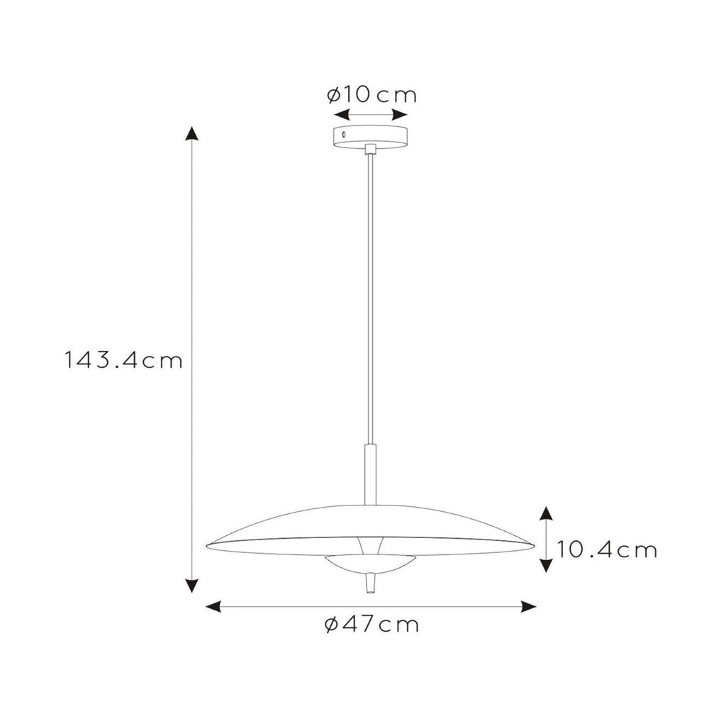 LED pendellampe Vulcan dimbar svart/gull bakside
