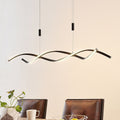 LED pendellampe Welina dimbar høydejusterbar 107 cm svart forfra