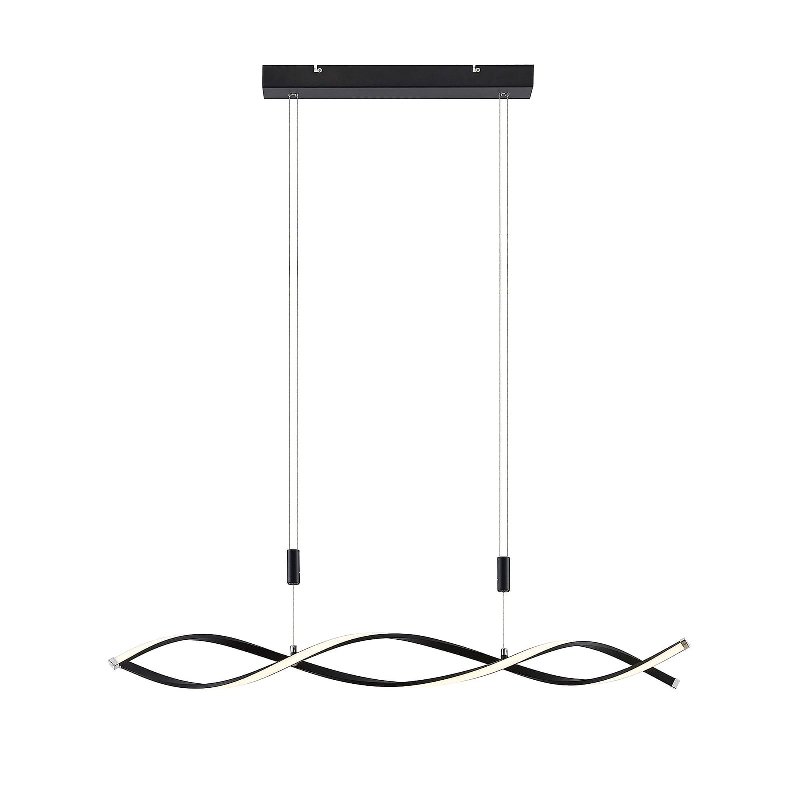 LED pendellampe Welina dimbar høydejusterbar 107 cm svart - Lindby