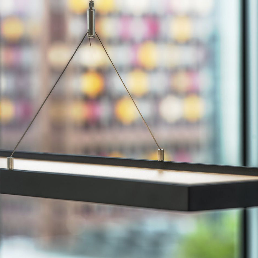LED pendellampe Worklight svart dimbar opp og ned detalj