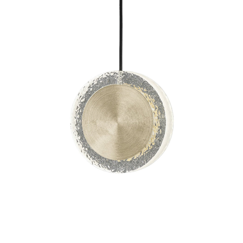 LED pendellampe Yo-Yo A gull metall dimbar forfra