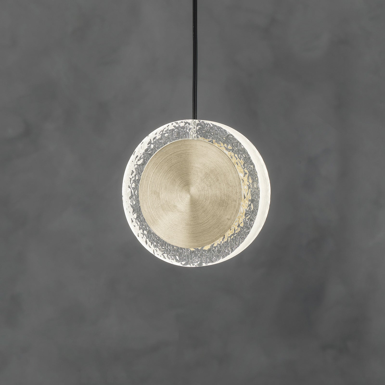 LED pendellampe Yo-Yo A gull metall dimbar bakside