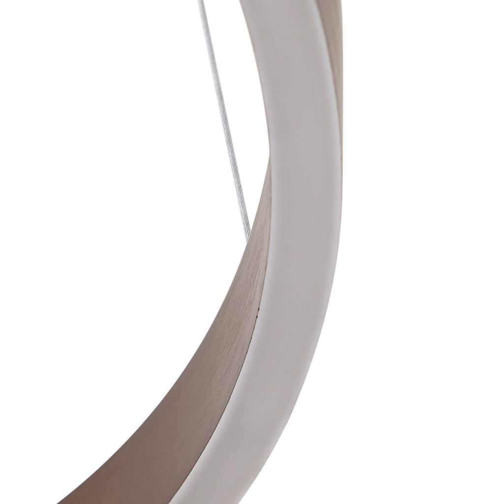 LED pendellampe Yonam 2-lys dimbar CCT Ø60 cm brun fra siden