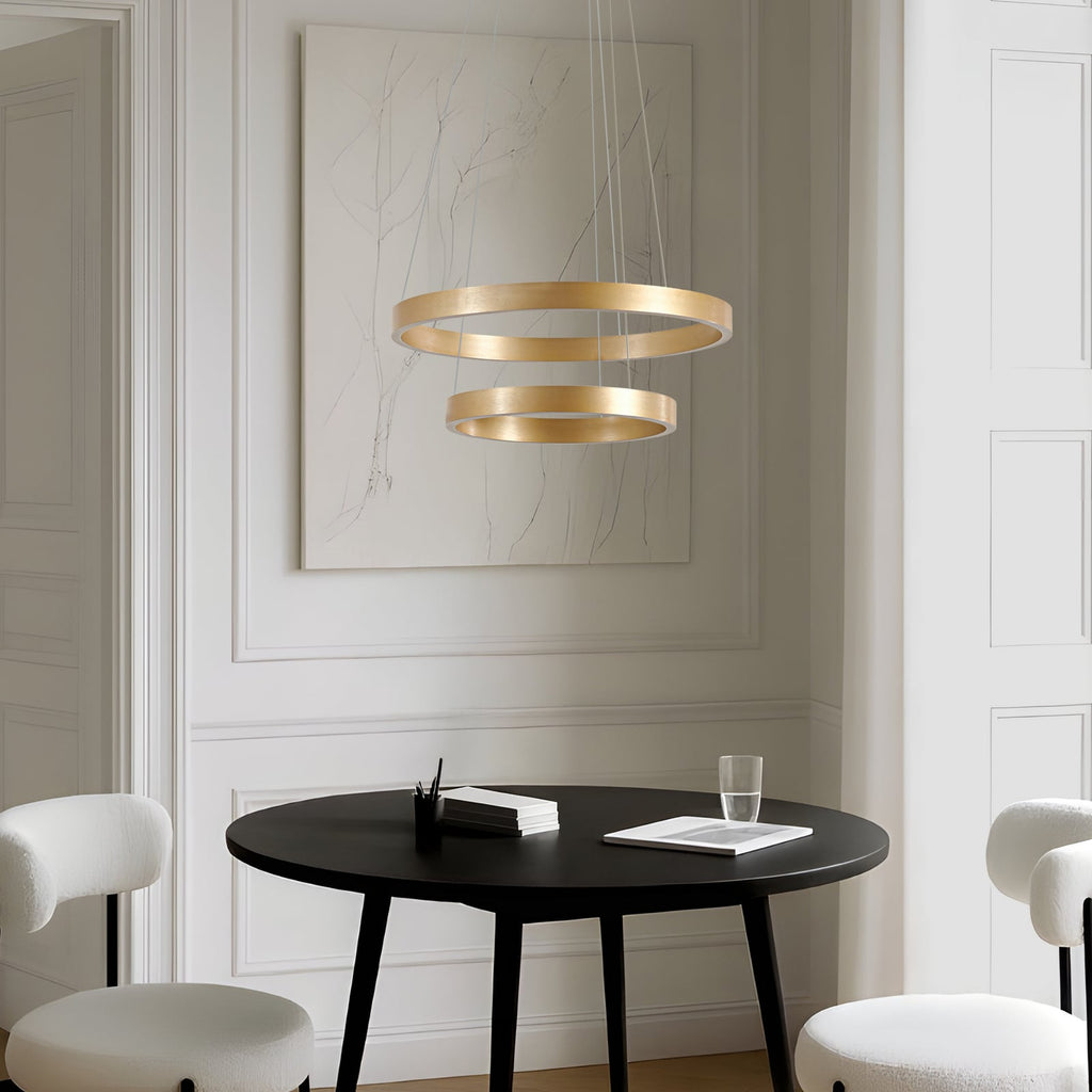 LED pendellampe Yonam 2-lys dimbar montert i stue