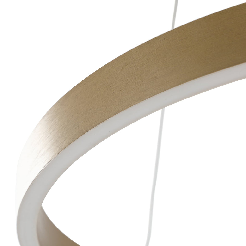 LED pendellampe Yonam dimbar CCT gull Ø60 cm 52W WiFi nærbilde