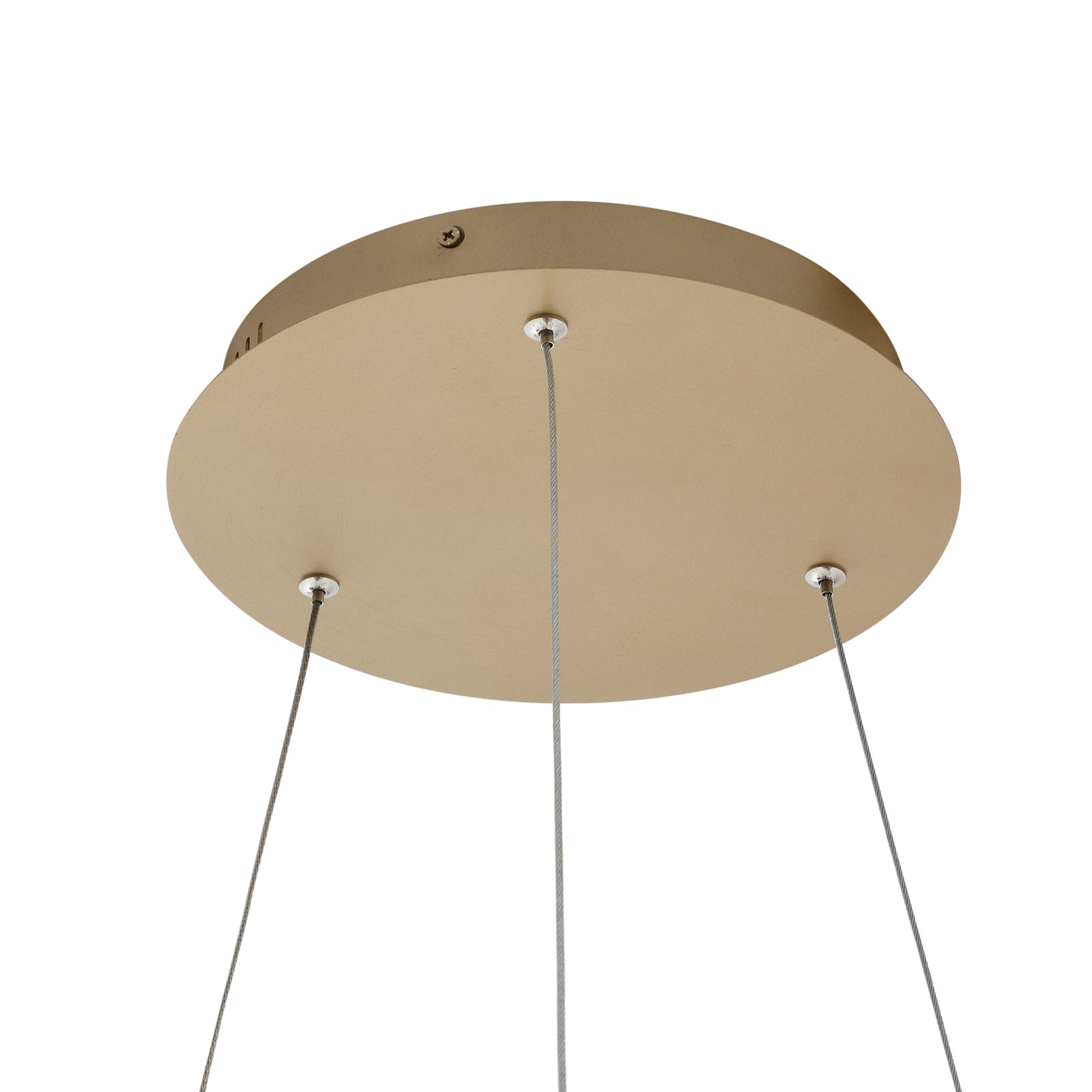 LED pendellampe Yonam dimbar CCT gull Ø60 cm 52W WiFi aluminium materiale
