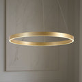 LED pendellampe Yonam gull Ø80 cm forfra