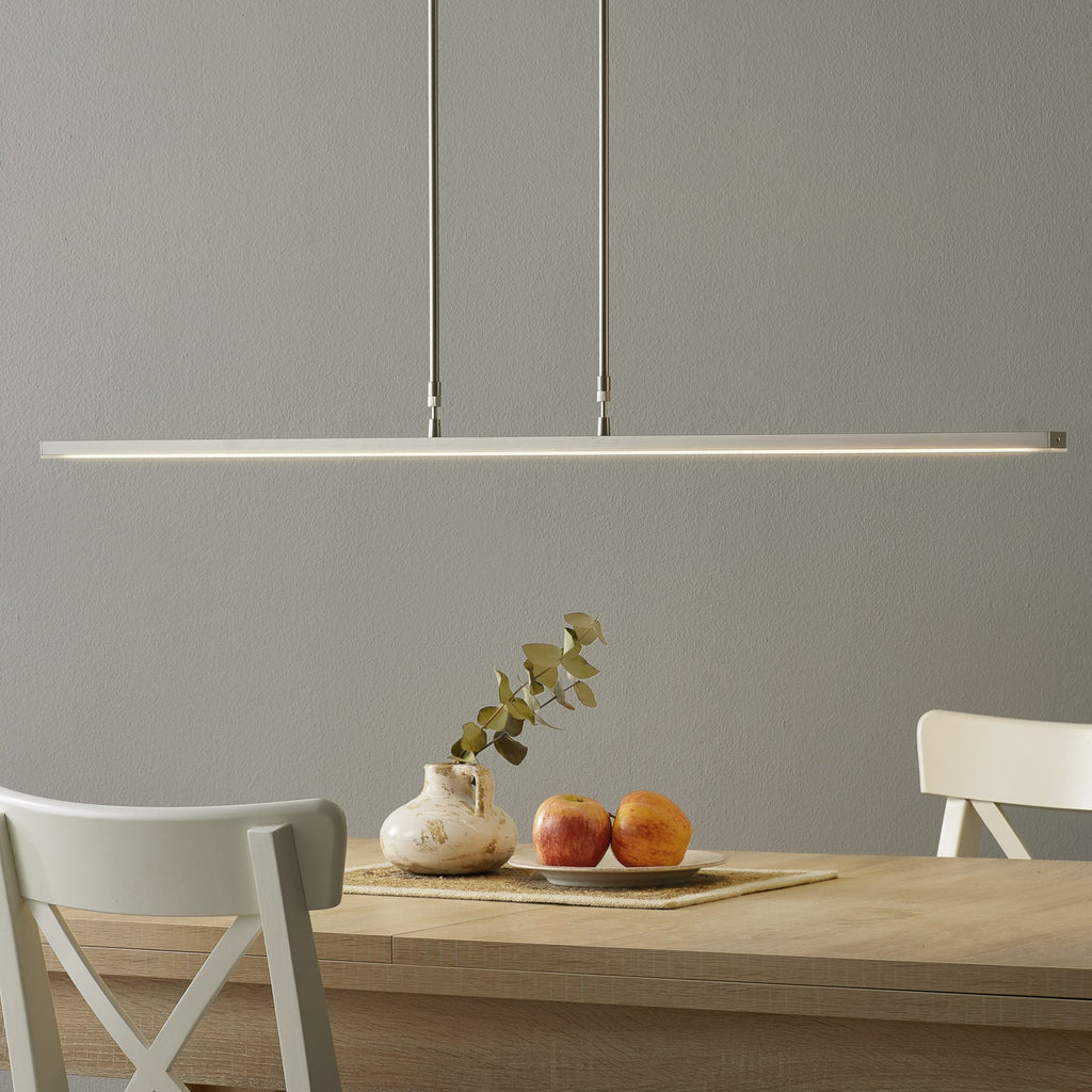 LED pendellampe Zelena dimbar CCT 122 cm stål forfra