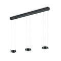 LED pendellampe Zera 6-lys svart med gestestyring 120 cm forfra