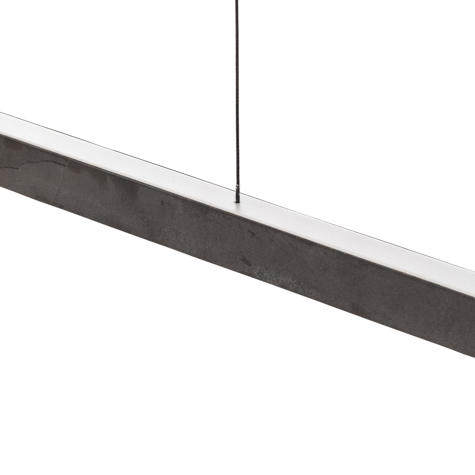 LED pendellampe Zino skifergrå dimbar 114 cm 42W nærbilde av skjerm