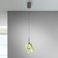 LED pendellampe Zula grønn glass forfra