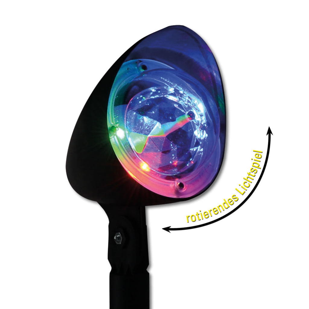 Bakside av LED-projektor Disco RGB roterende lyseffekt IP44 - Näve