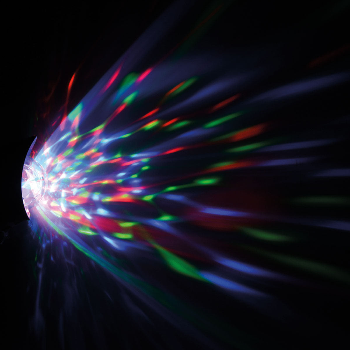 Nærbilde av LED-lys på LED-projektor Disco RGB roterende lyseffekt IP44 - Näve