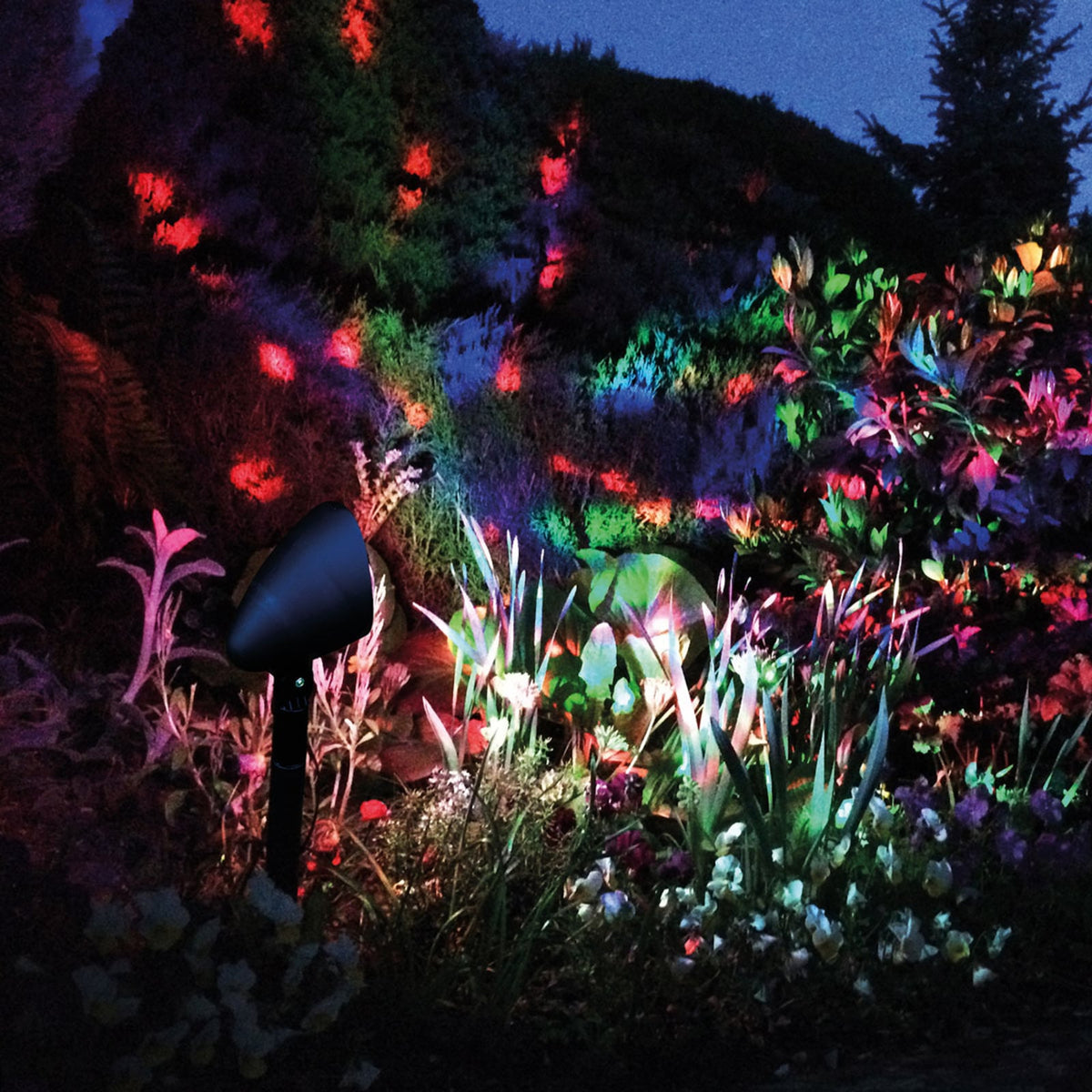 Strømtilkobling på LED-projektor Disco RGB roterende lyseffekt IP44 - Näve