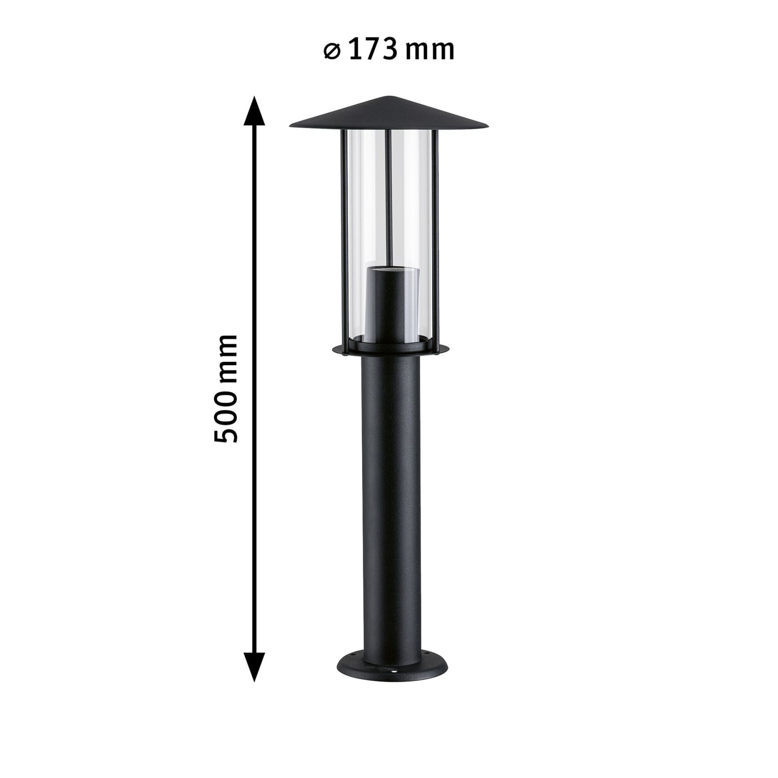 LED pullertlys Classic glass E27 2200K 50 cm IP44 Paulmann nærbilde