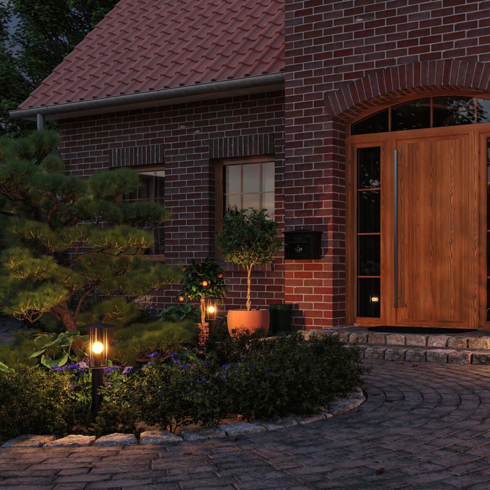 LED pullertlys Classic glass E27 2200K 50 cm IP44 Paulmann side