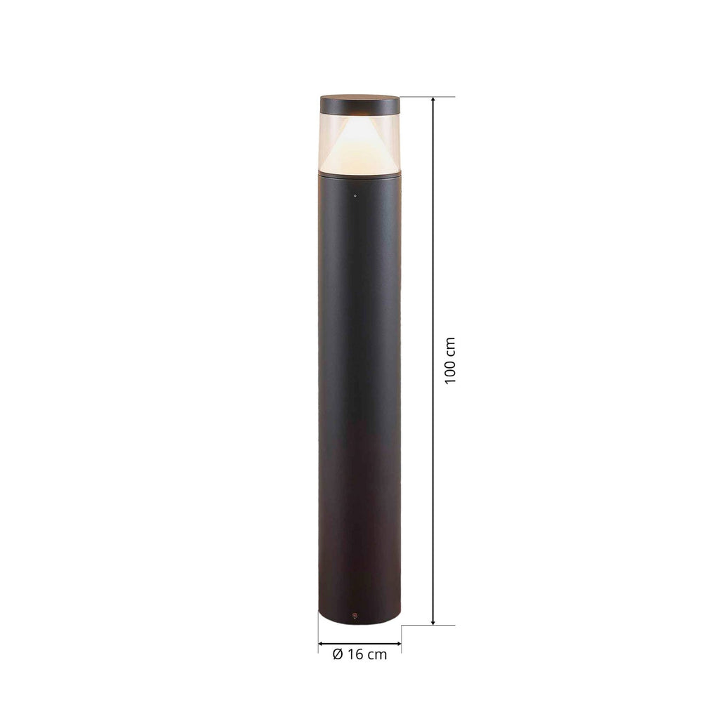 LED pullertlys Darja antrasitt aluminium 100 cm IP54 komplett produktbilde