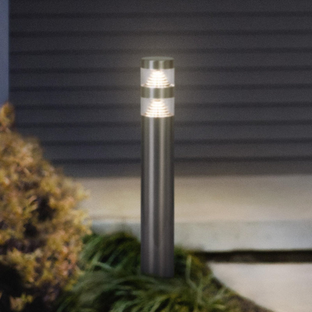 LED pullertlys Endura Hybrid Orion Double rustfritt stål IP44 forfra