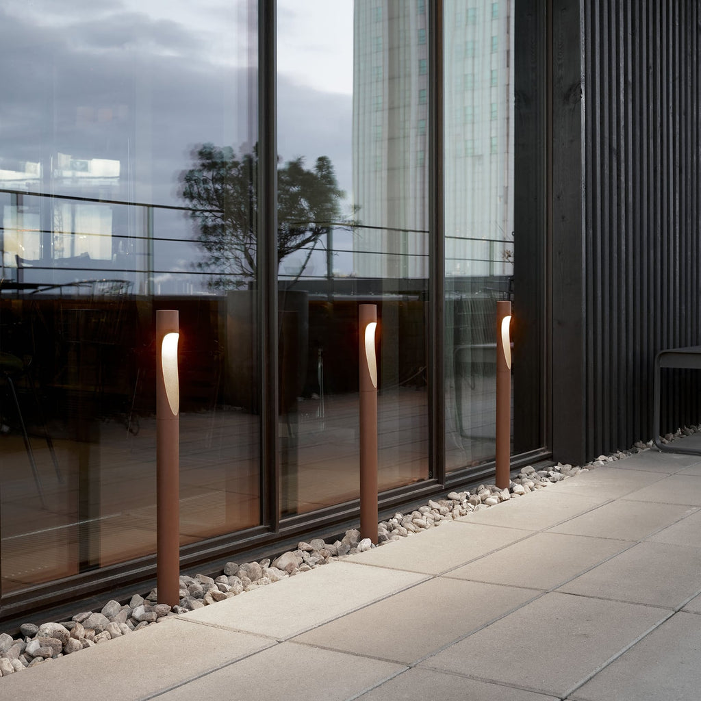 LED pullertlys Flindt corten 70 cm 24V IP44 Louis Poulsen bakside