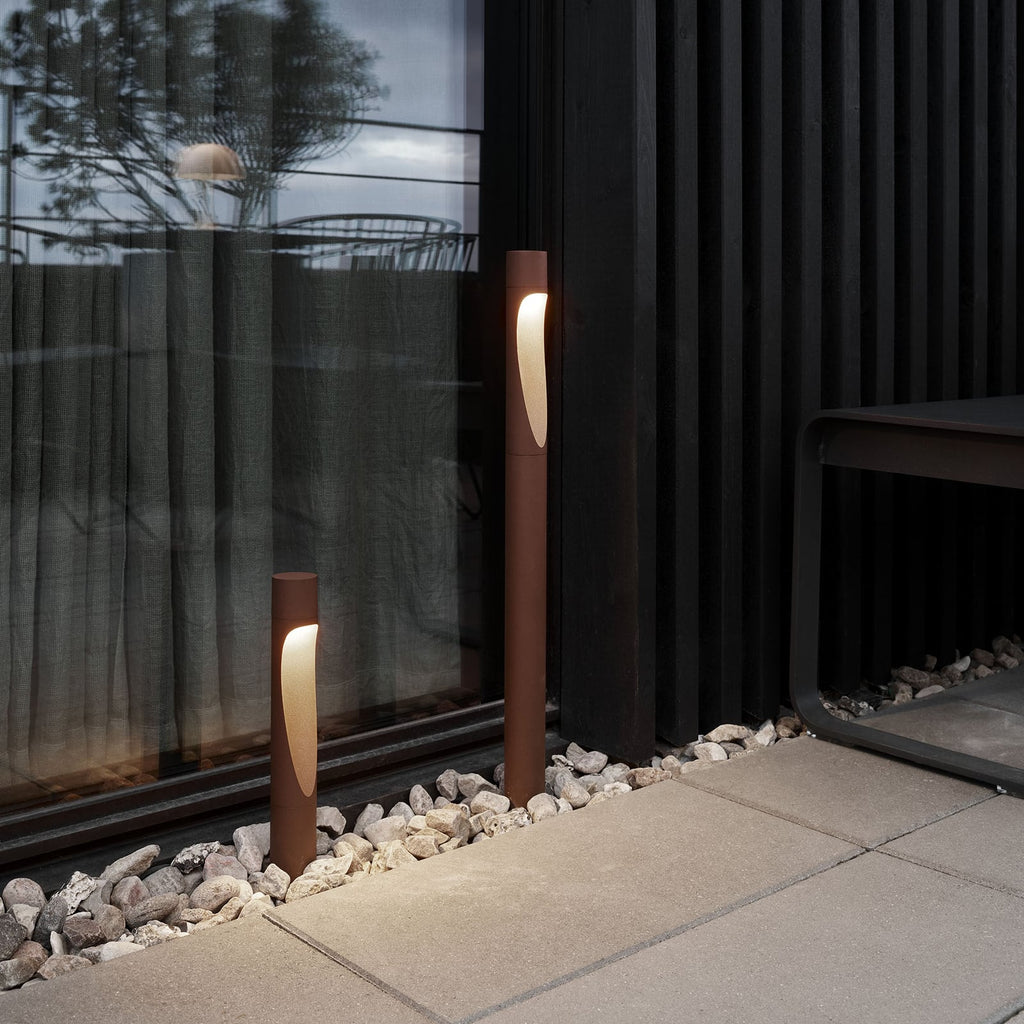 LED pullertlys Flindt corten 70 cm 24V IP44 Louis Poulsen med kabel
