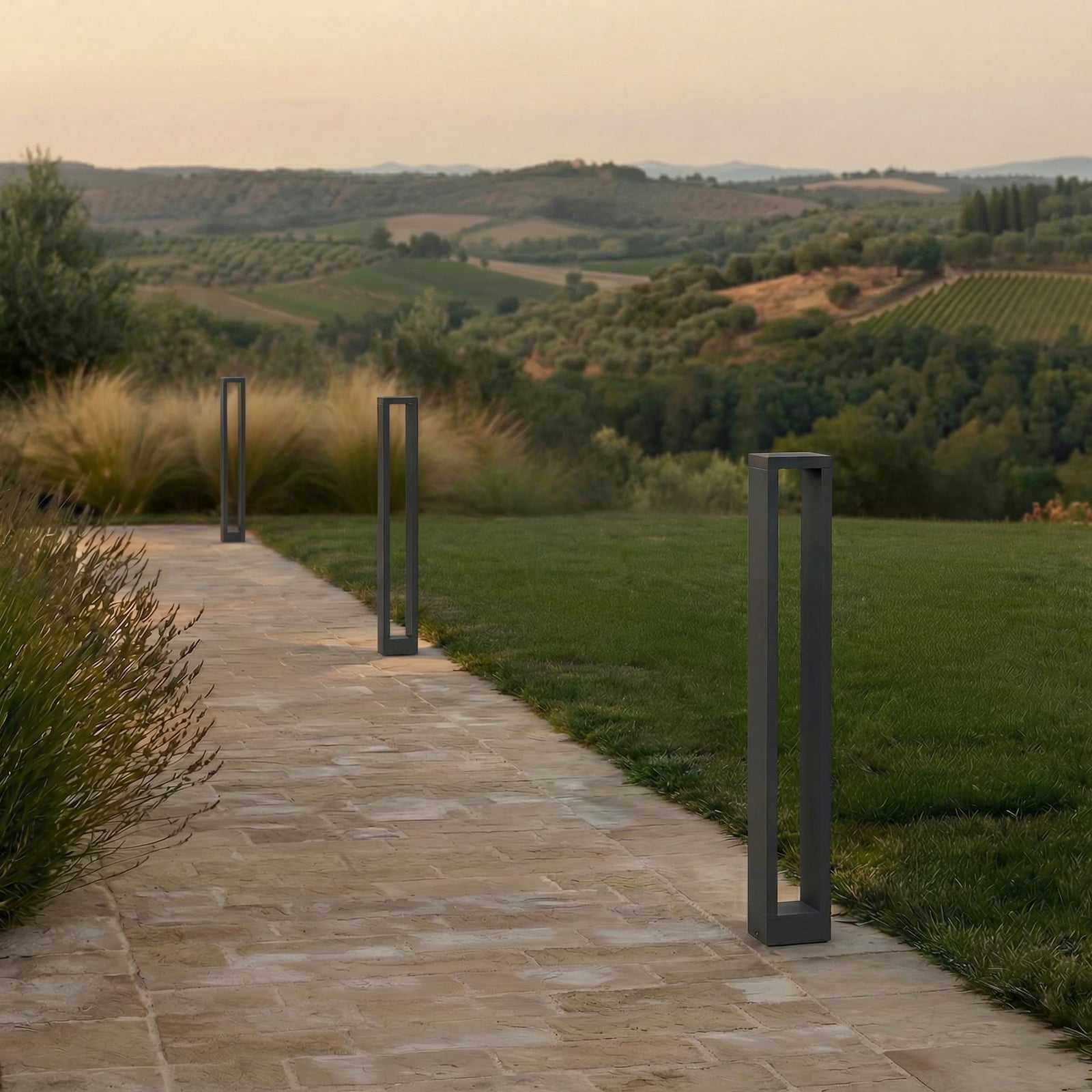 LED pullertlys Jupp antrasitt aluminium 90 cm IP54 bakside