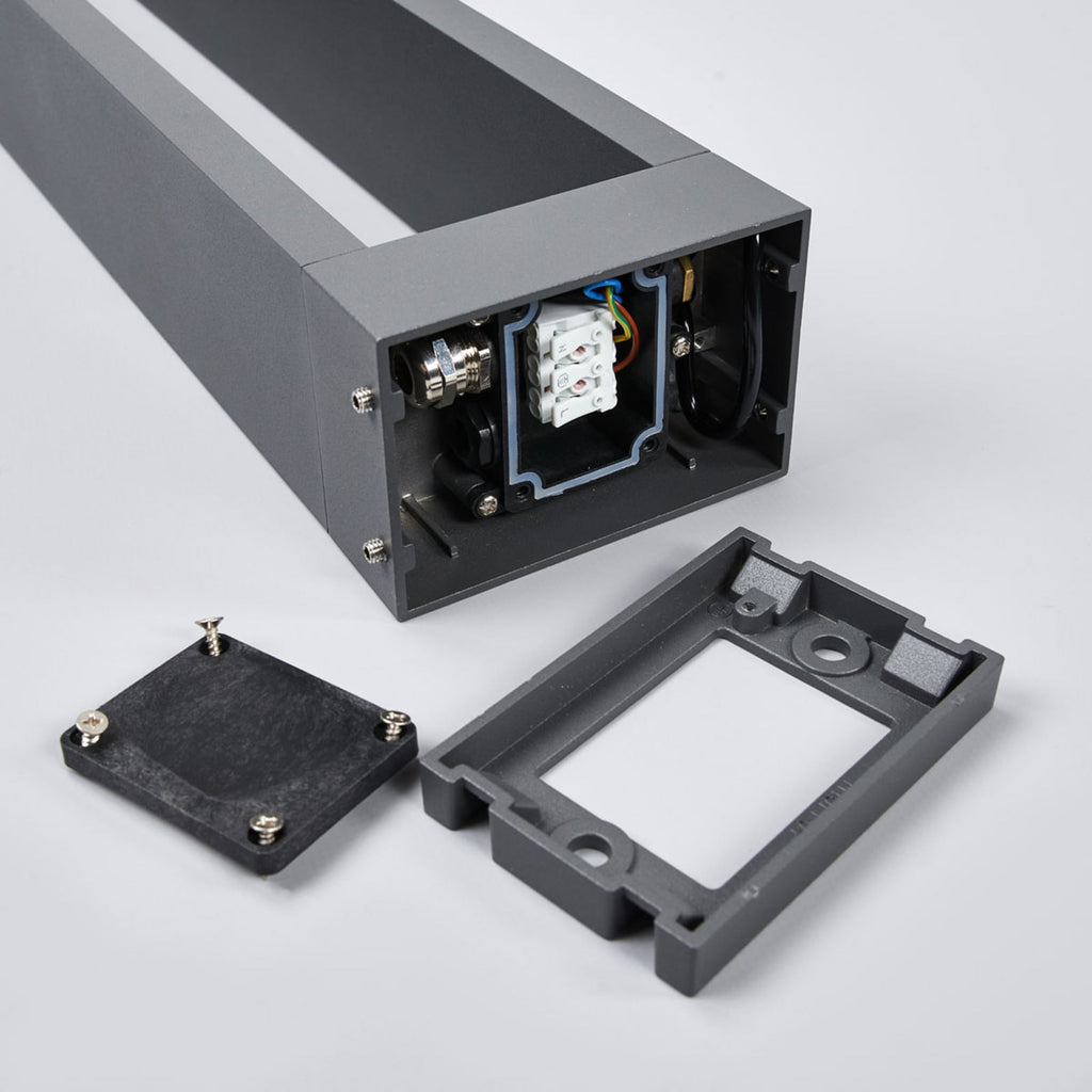 LED pullertlys Jupp antrasitt aluminium 90 cm IP54 lysdetalj