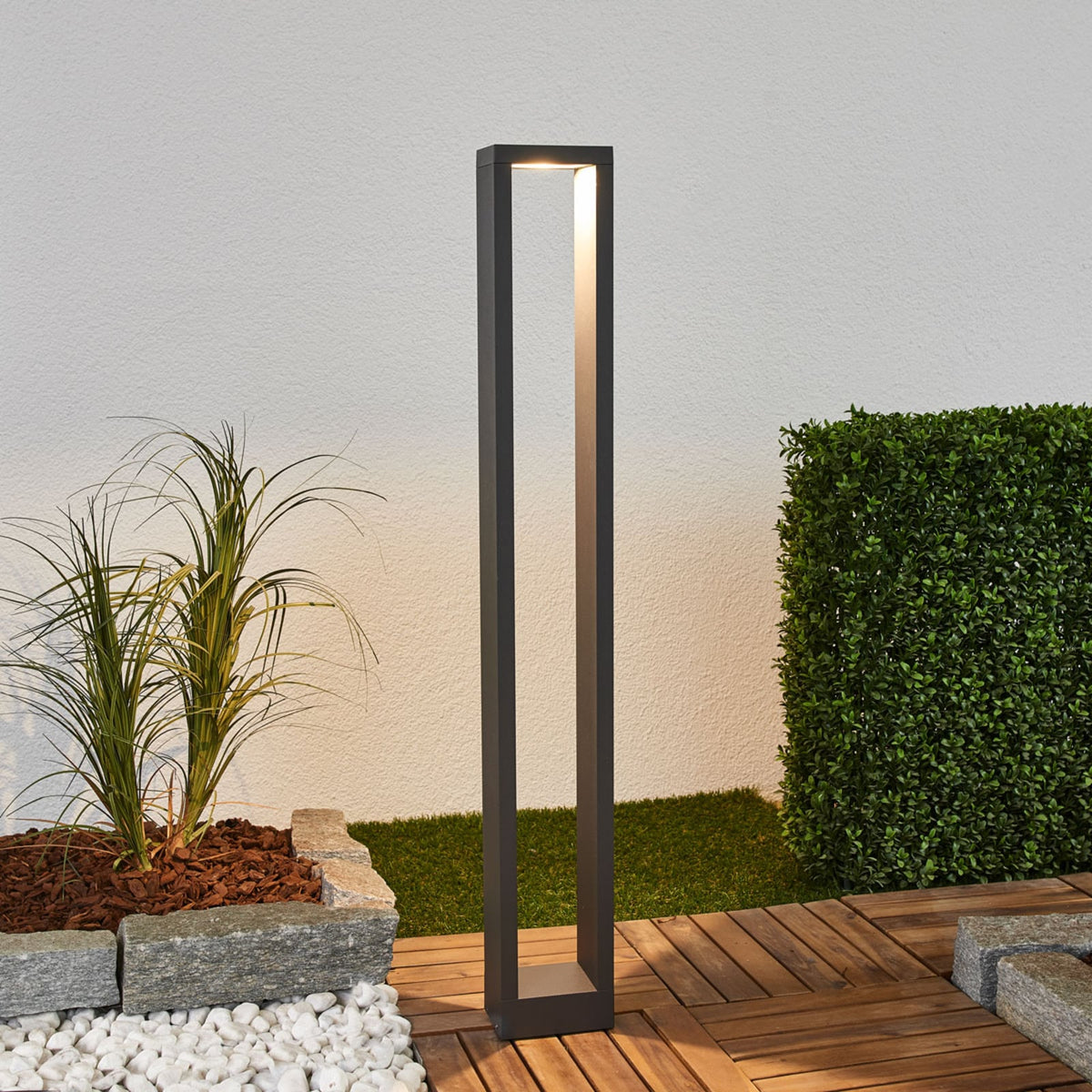LED pullertlys Jupp antrasitt bakside