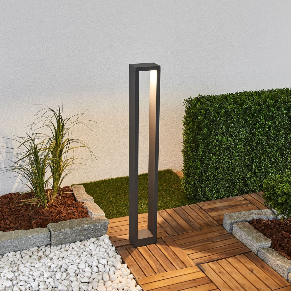 LED pullertlys Jupp antrasitt detalj av ramme
