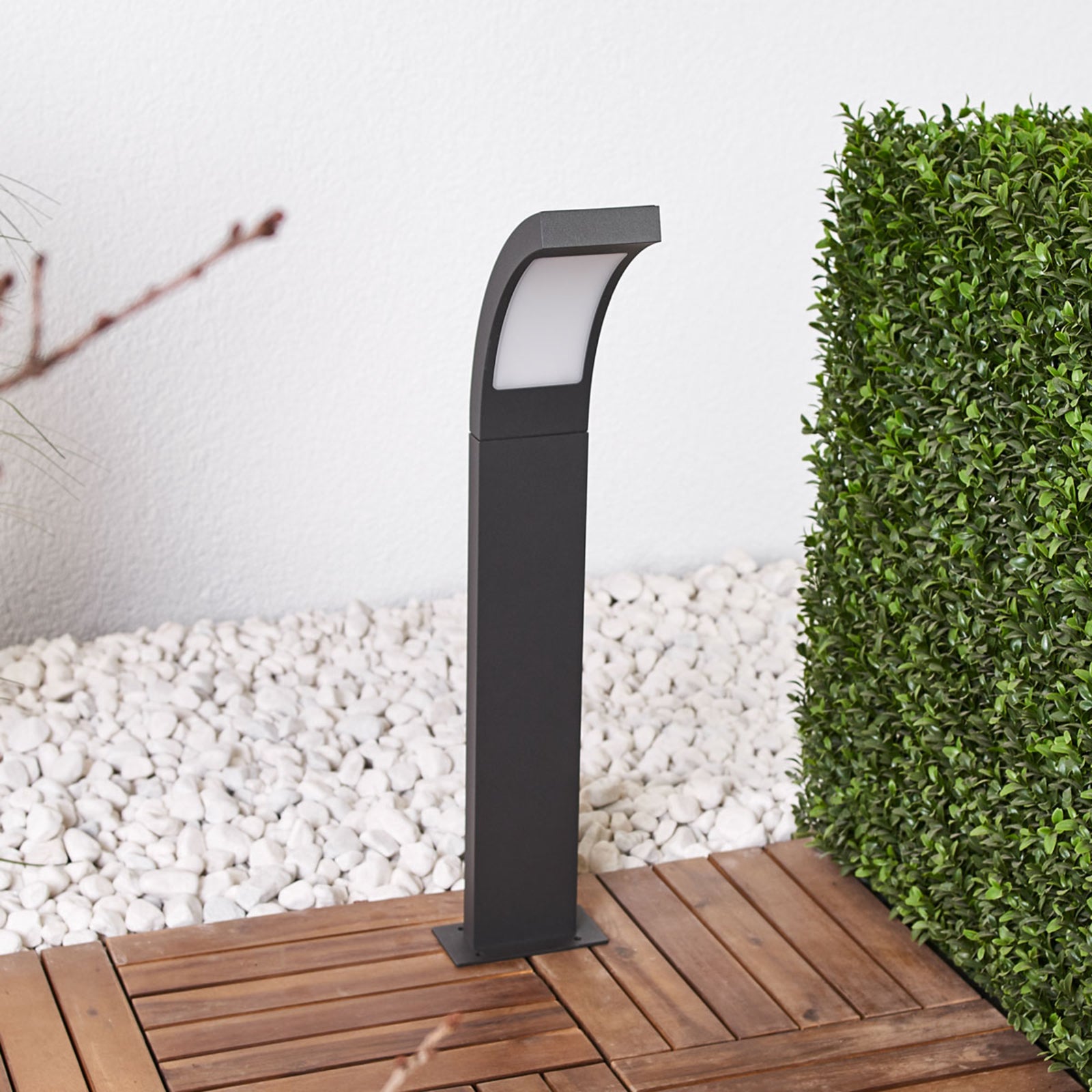 LED pullertlys Juvia antrasitt 60 cm bakside