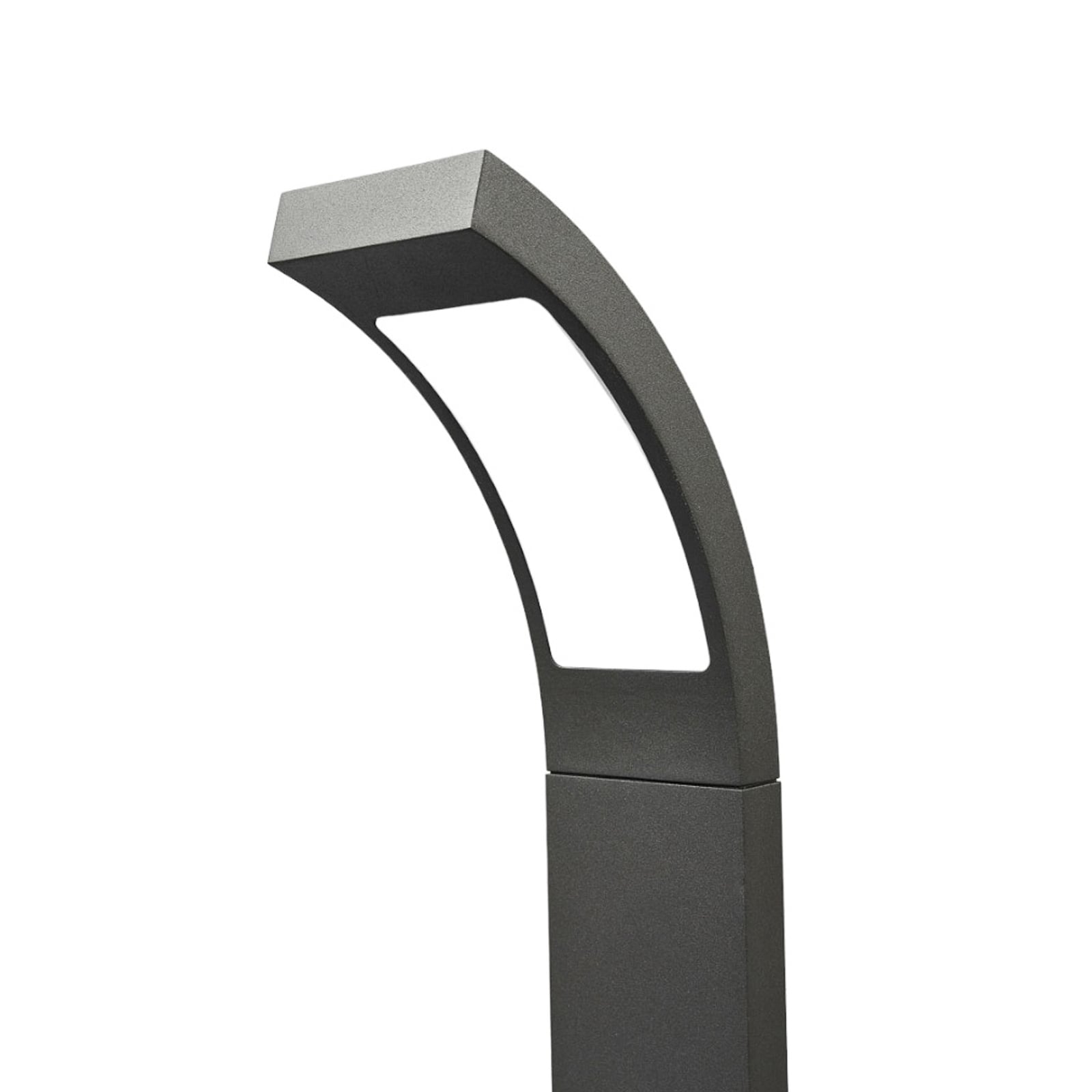LED pullertlys Juvia antrasitt 60 cm sideprofil