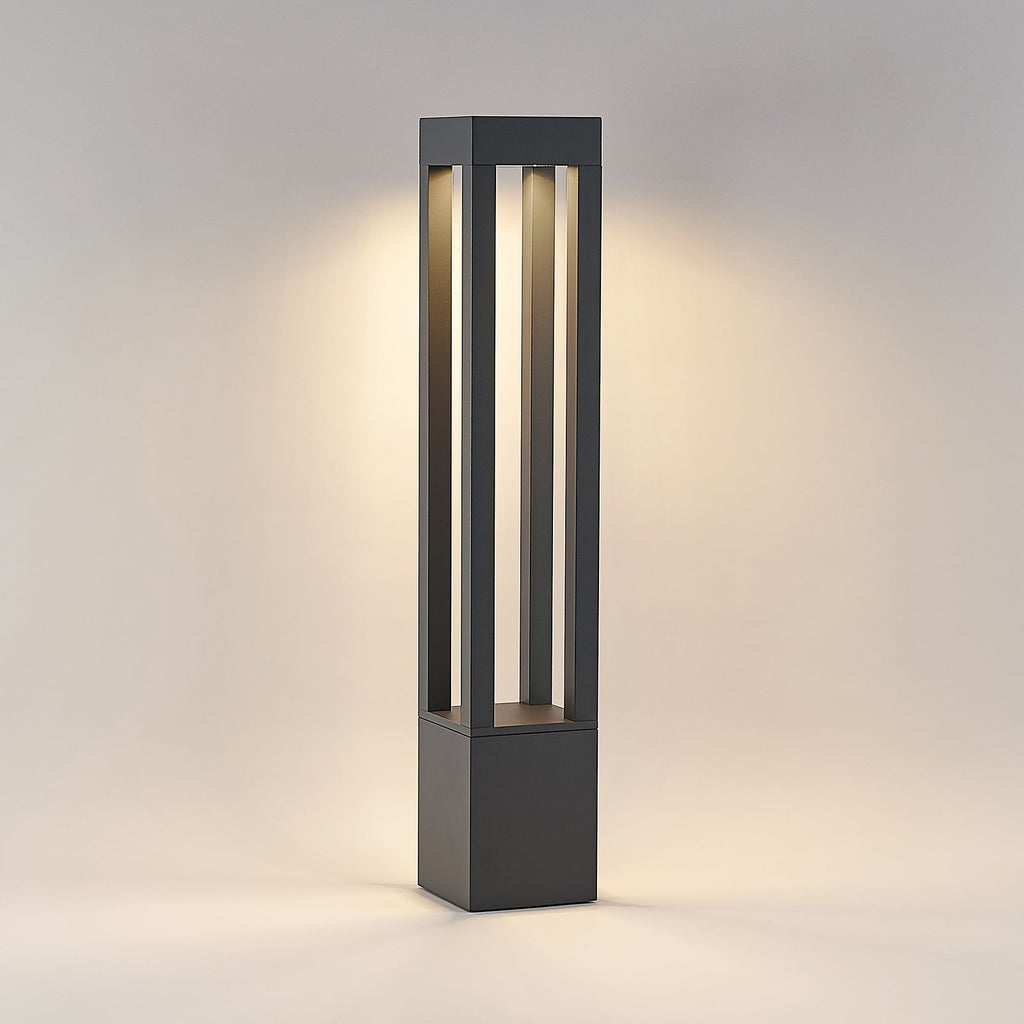 LED pullertlys Lienna aluminium 90 cm mørkegrå IP65 detalj av lampehode