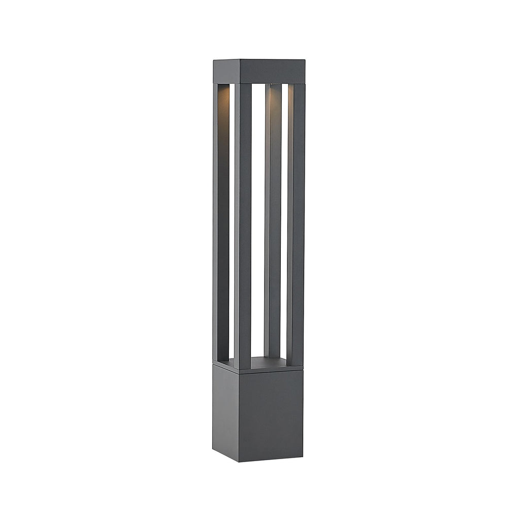 LED pullertlys Lienna aluminium 90 cm mørkegrå IP65 nærbilde av materiale