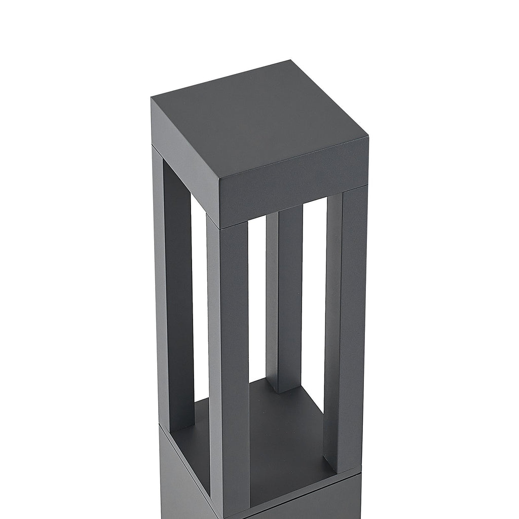 Montert LED pullertlys Lienna mørkegrå aluminium 60 cm IP65 i hage