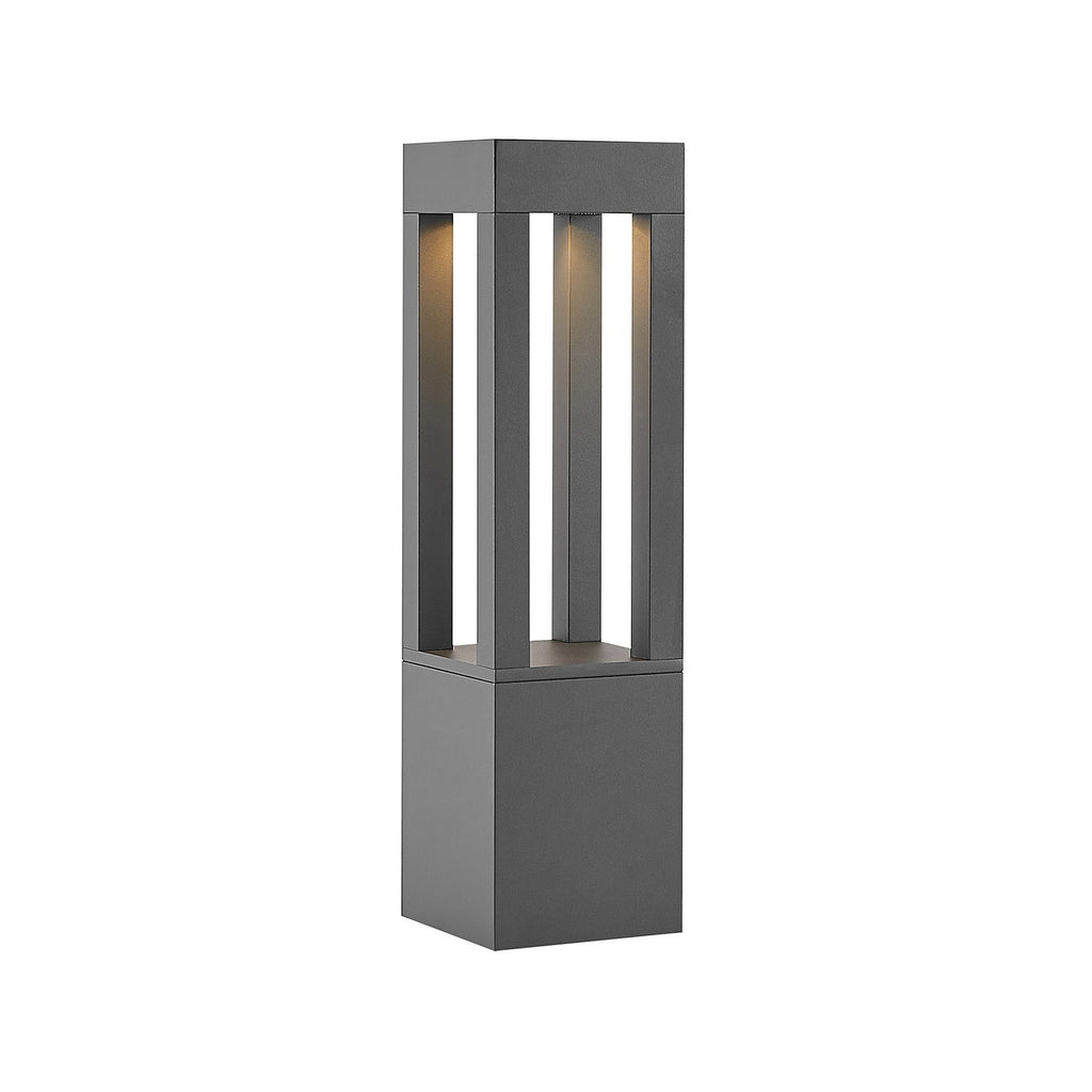 Nærbilde av LED pullertlys Lienna mørkegrå aluminium 60 cm IP65