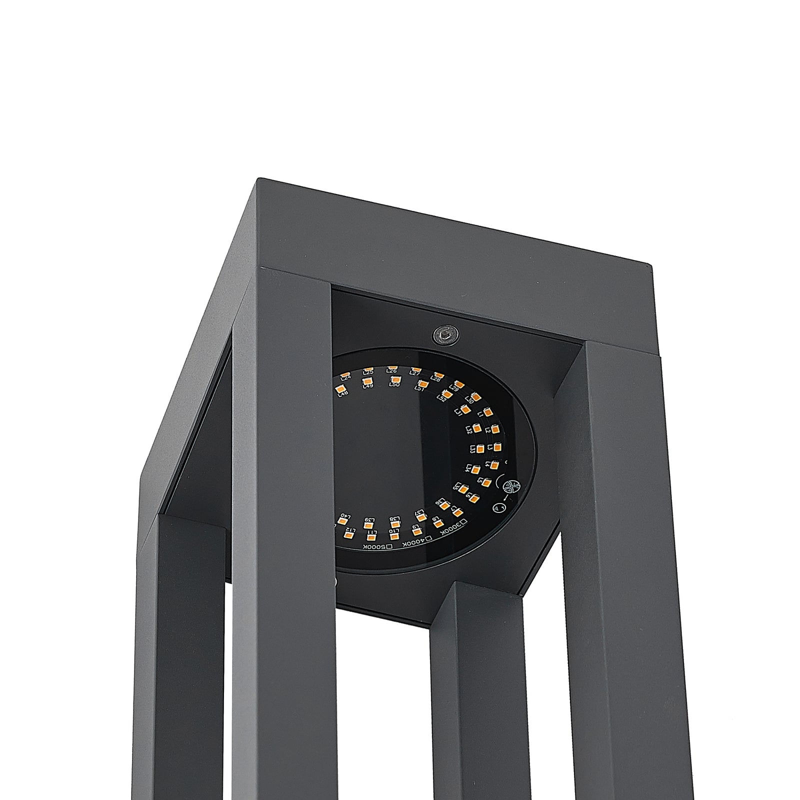 LED pullertlys Lienna mørkegrå aluminium 60 cm IP65 sideprofil