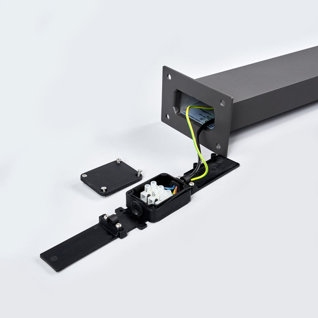 LED pullertlys Marius grafitt 100 cm IP54 lys i mørket