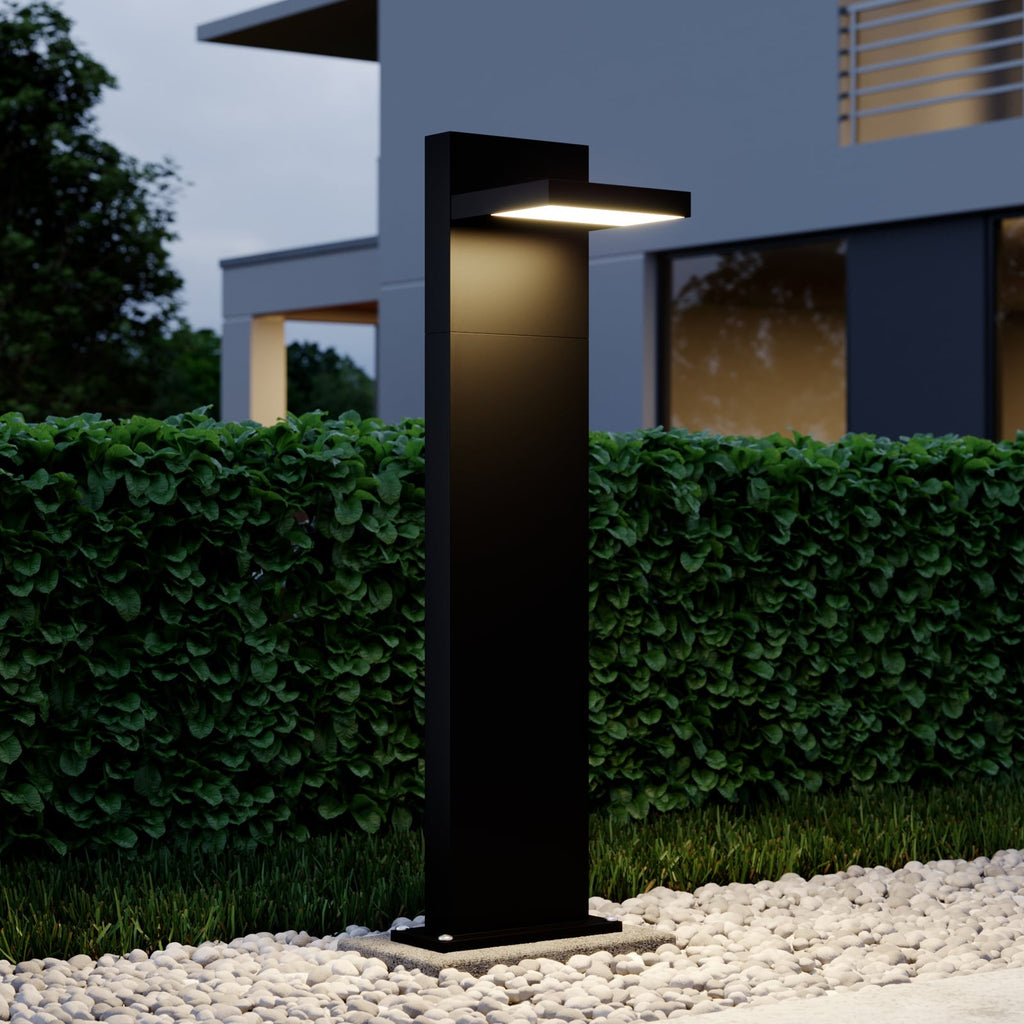 LED pullertlys Silvan grafitt aluminium 65 cm IP65 forfra