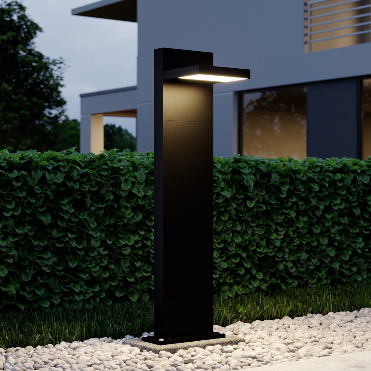 LED pullertlys Silvan grafitt aluminium 65 cm IP65 forfra