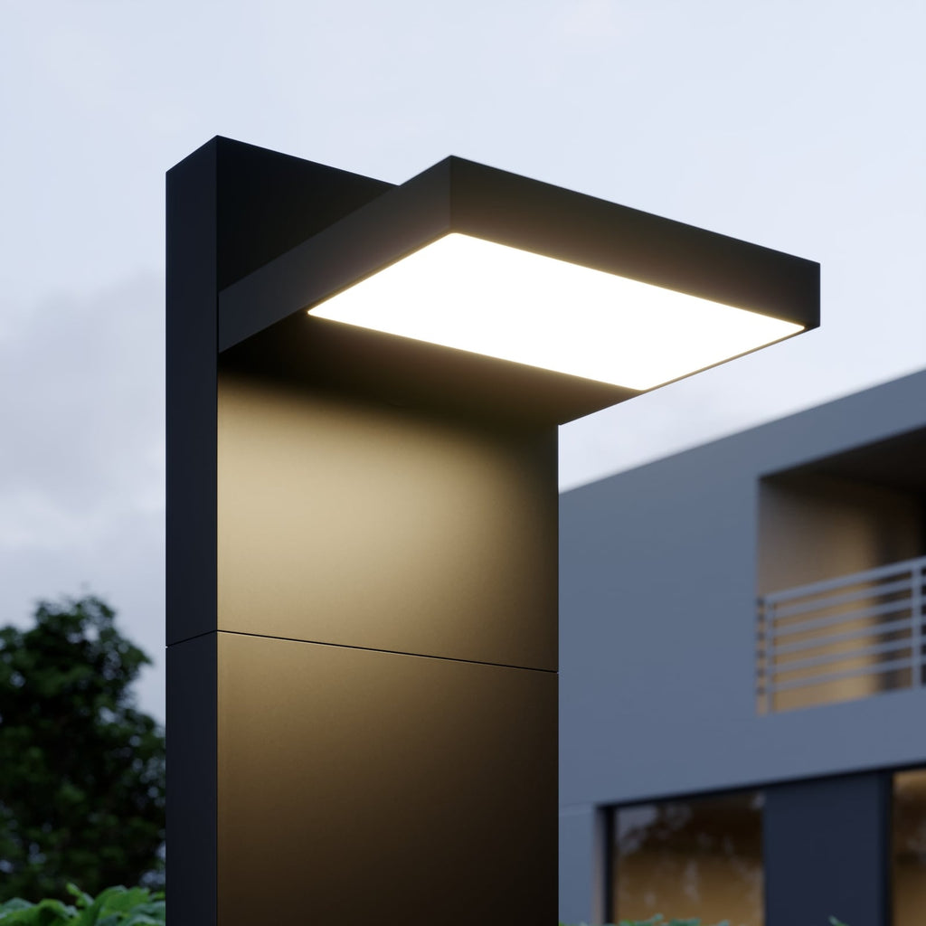 LED pullertlys Silvan grafitt aluminium 65 cm IP65 montert i hage