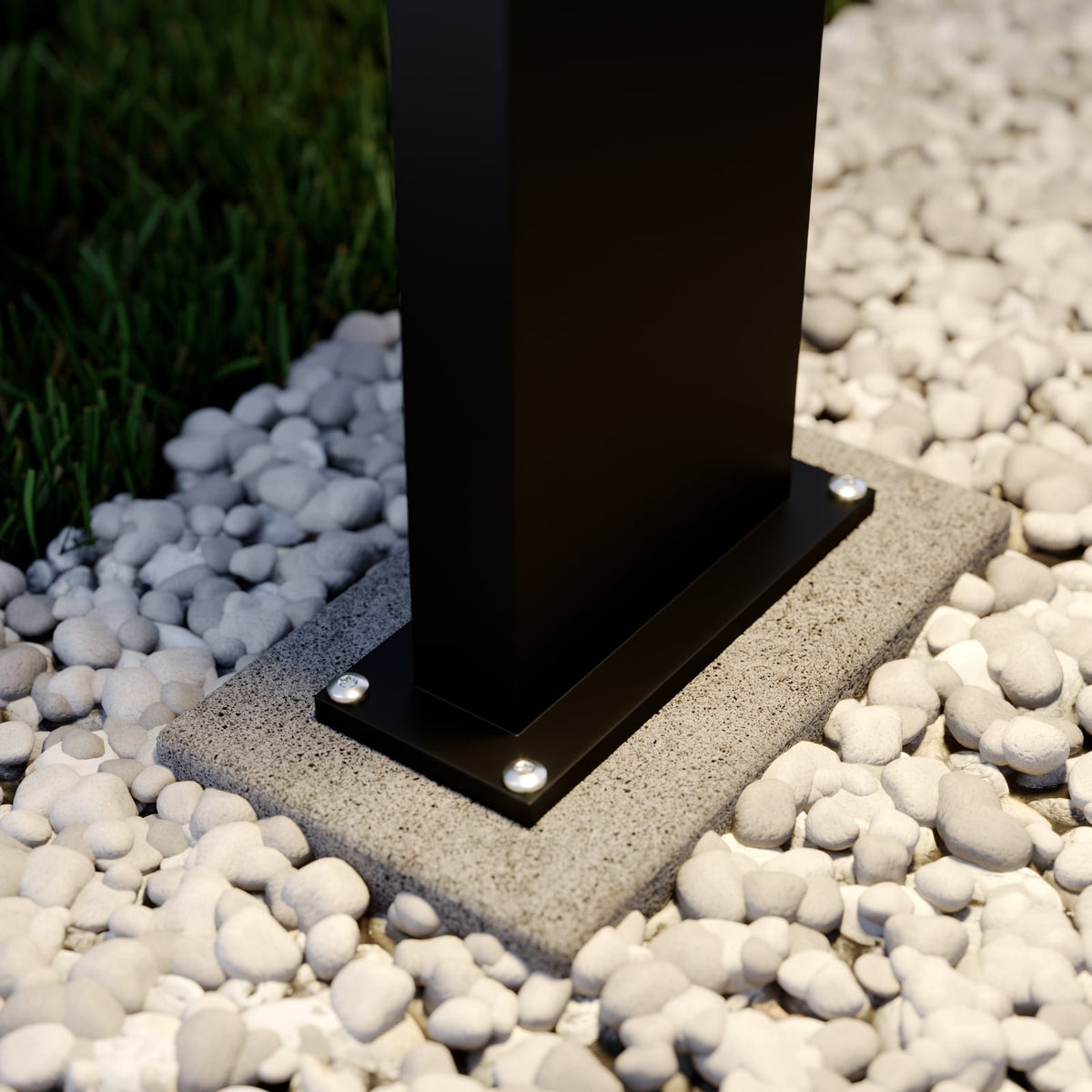 LED pullertlys Silvan grafitt aluminium 65 cm IP65 nærbilde av materiale