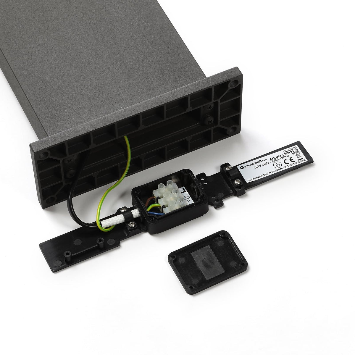 LED pullertlys Silvan grafitt aluminium 65 cm IP65 sideprofil