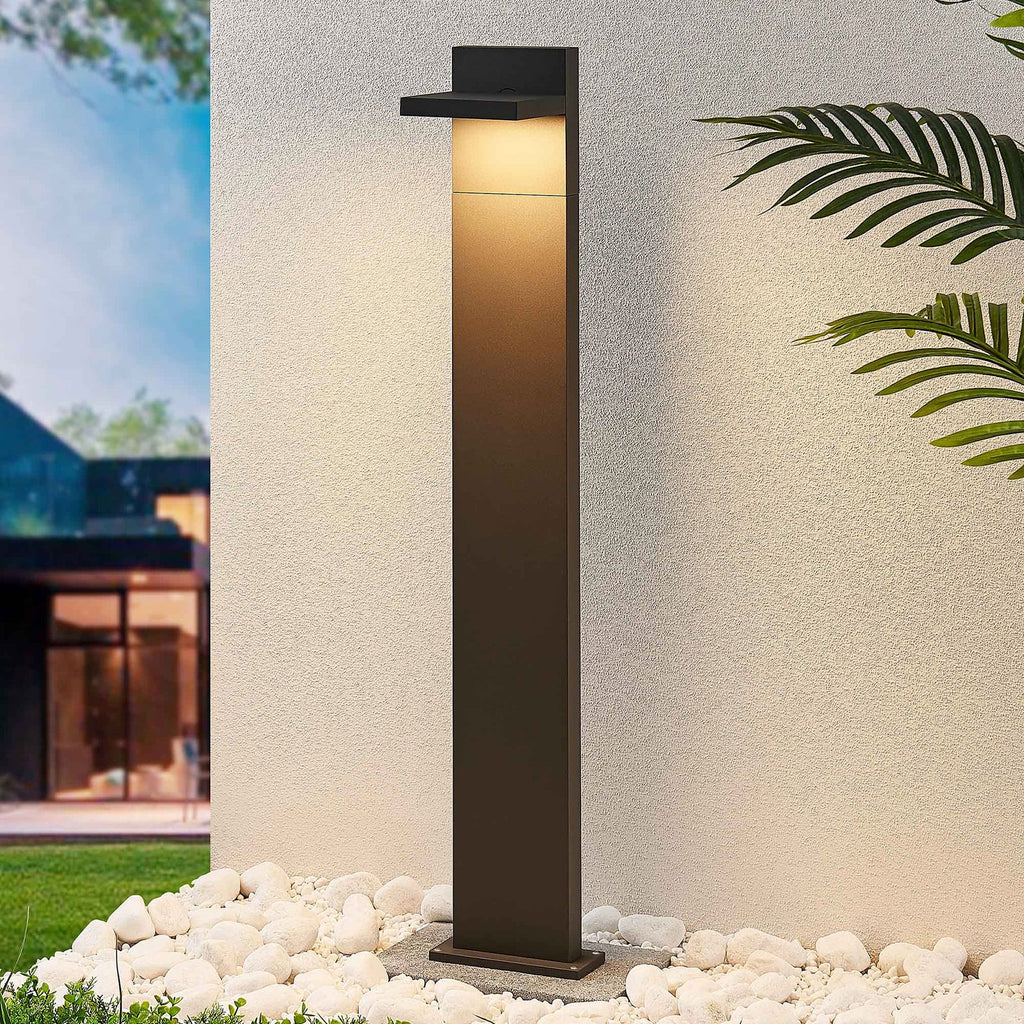 LED pullertlys Silvan grafitt aluminium bakside
