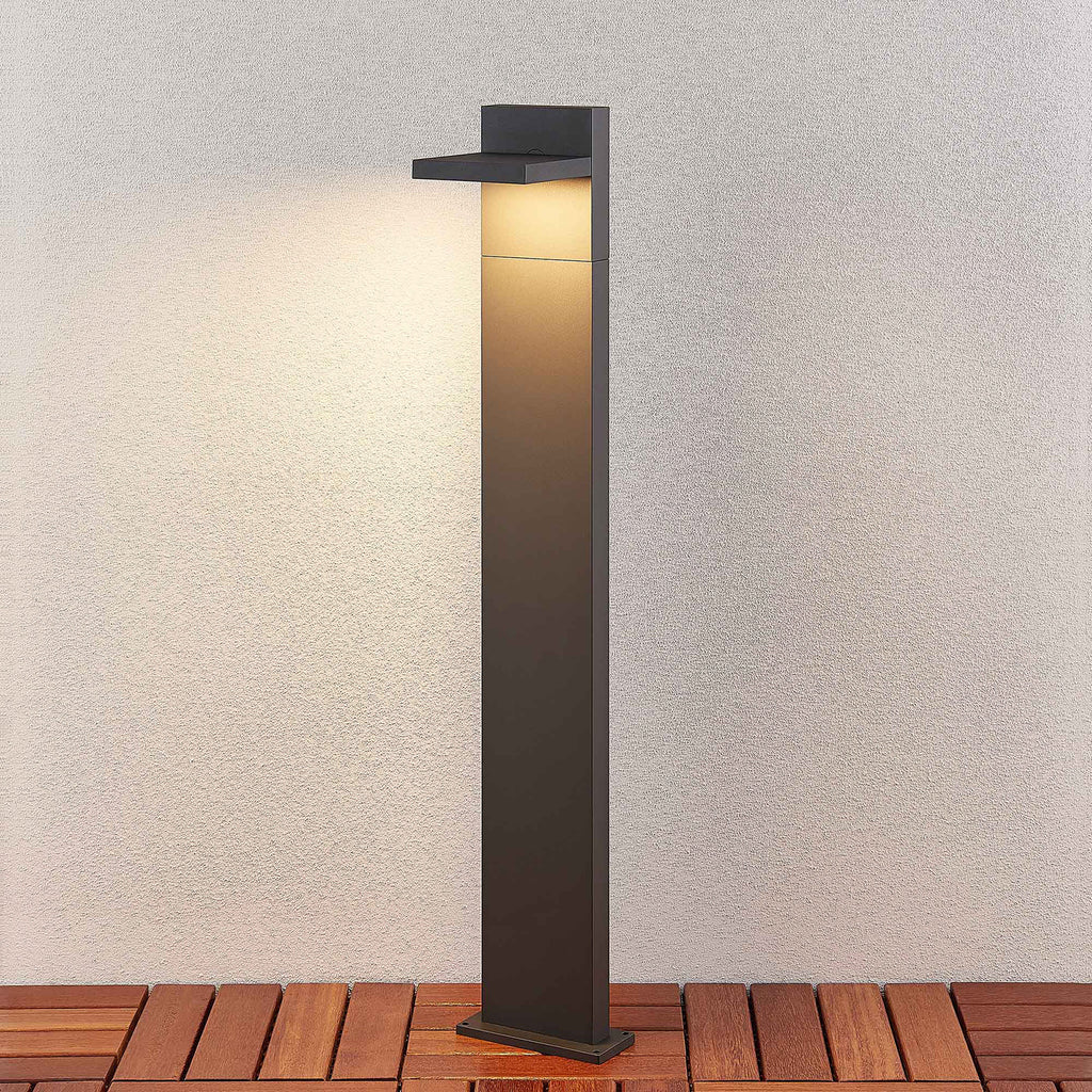 LED pullertlys Silvan grafitt aluminium detalj